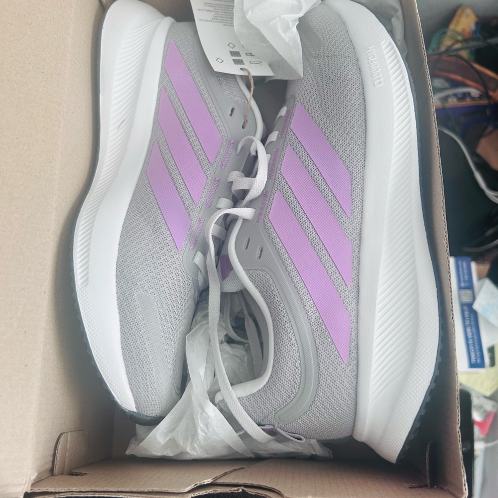 Adidas Women's Lavender and Gray Sneakers